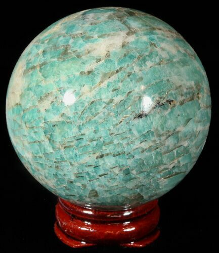Polished Amazonite Crystal Sphere - Madagascar #51609